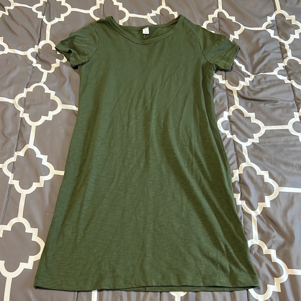 Olive Green Old Navy T Shirt Dress